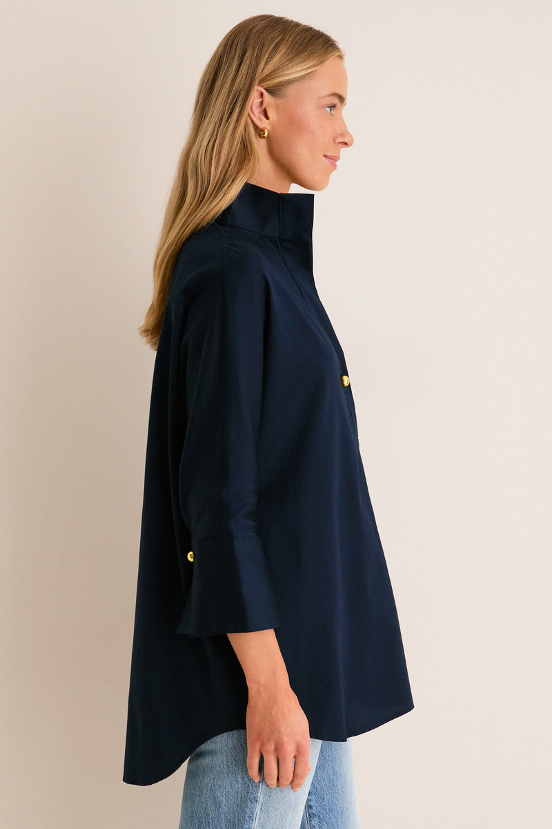 Navy Willow Blouse