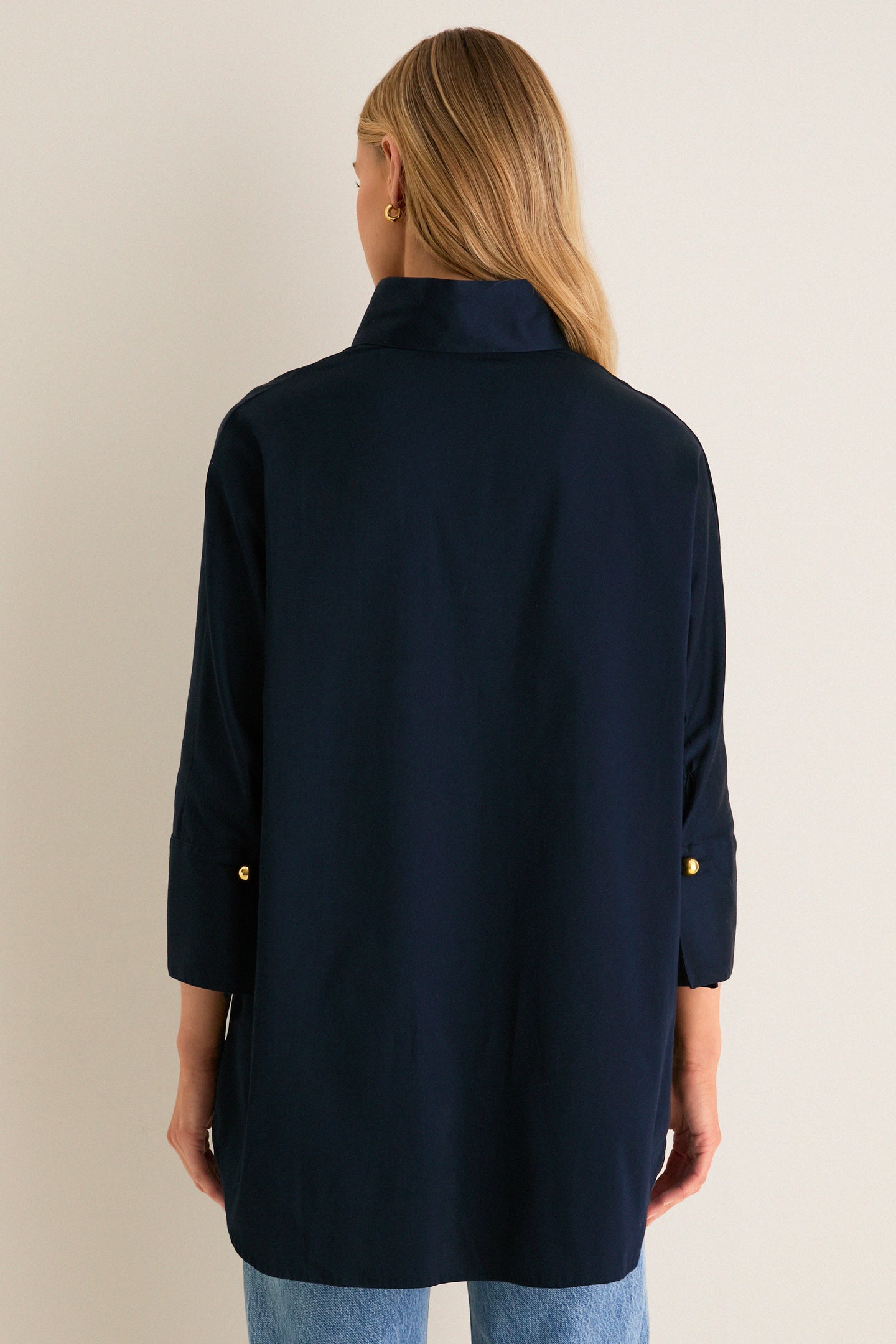 Navy Willow Blouse