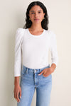 White Vesty Long Sleeve Crewneck
