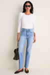 White Vesty Long Sleeve Crewneck