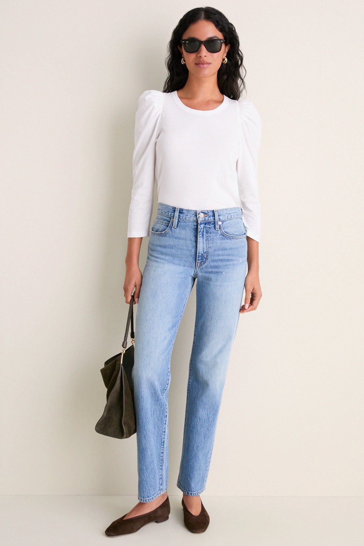 White Vesty Long Sleeve Crewneck