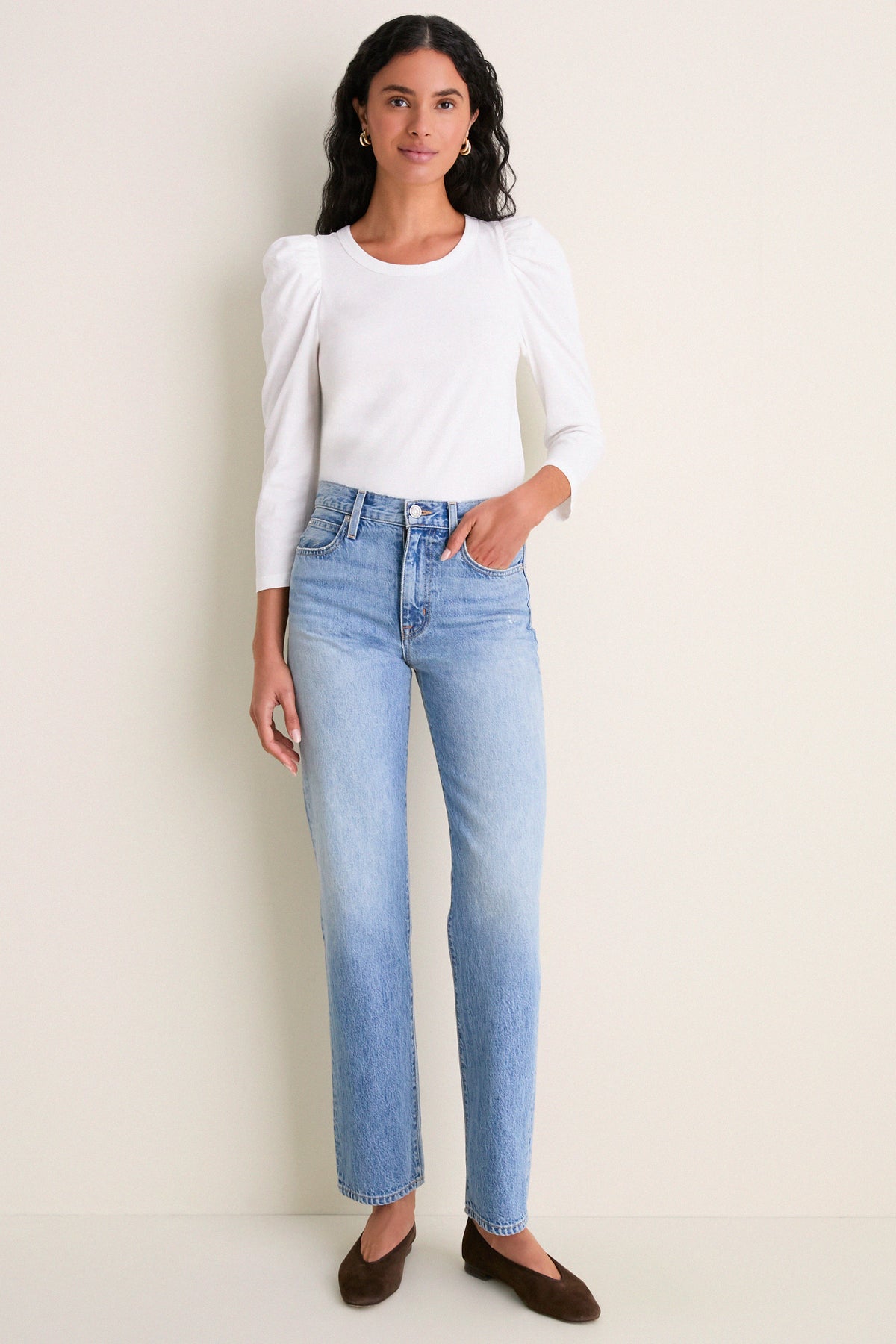White Vesty Long Sleeve Crewneck
