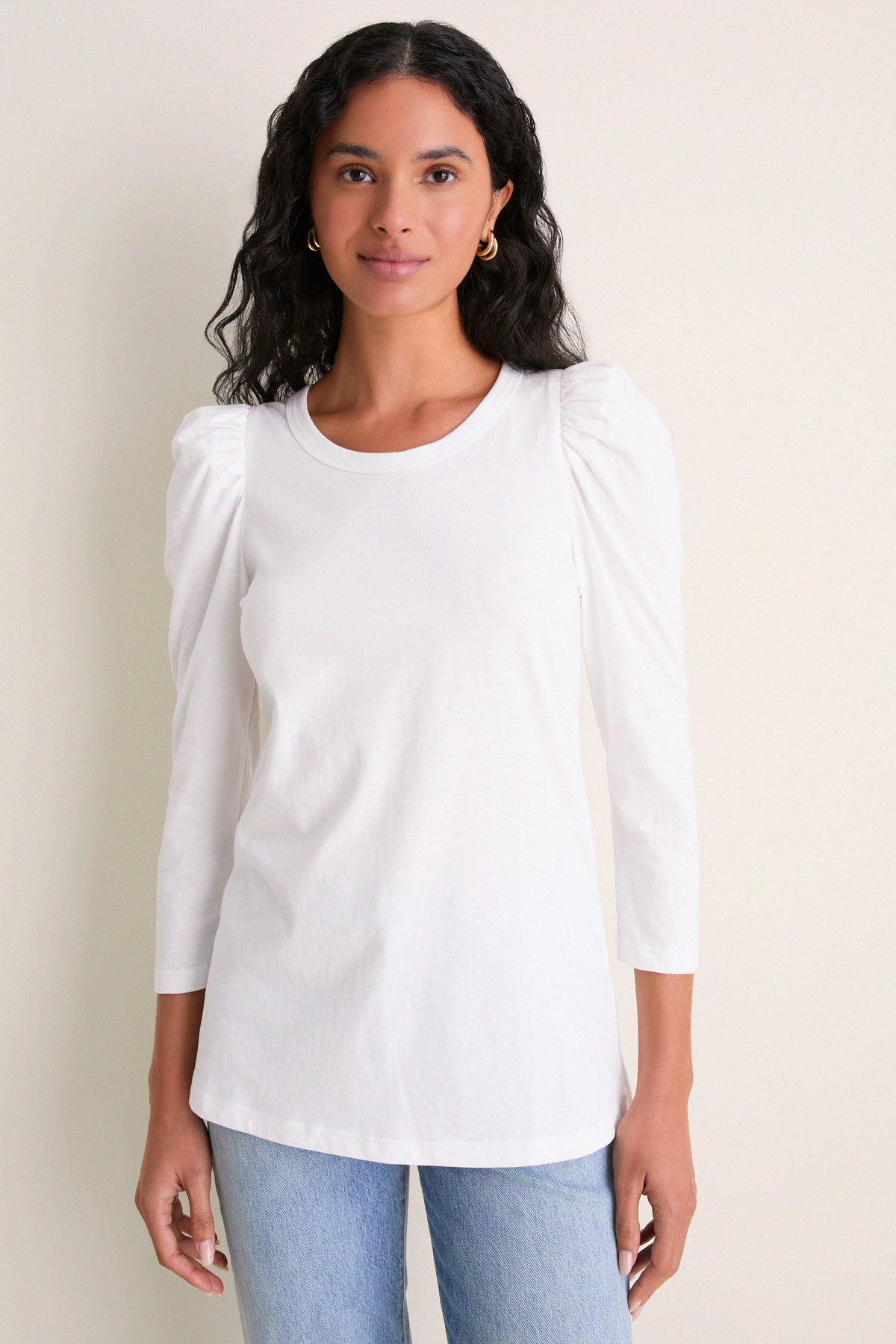 White Vesty Long Sleeve Crewneck