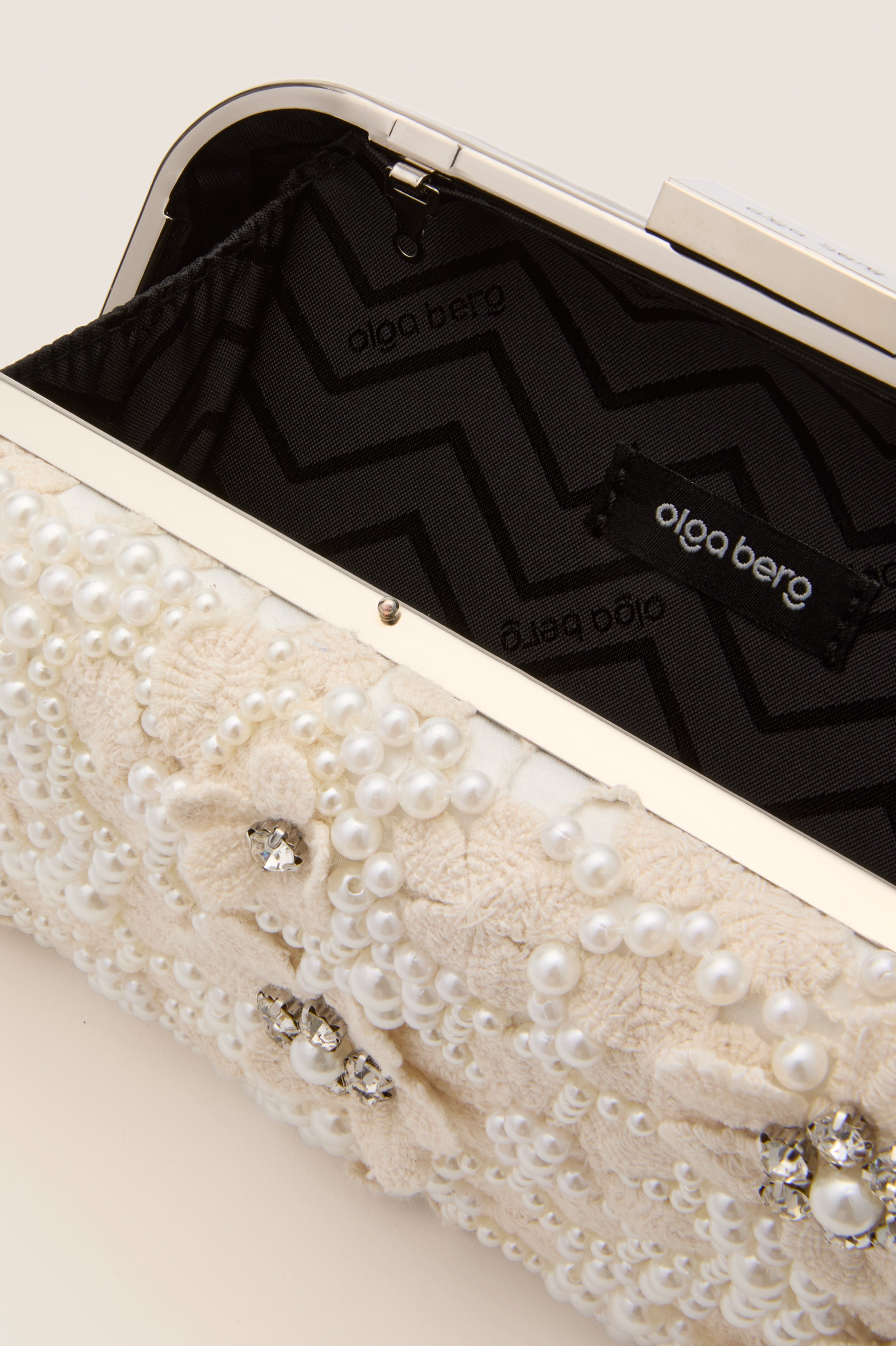 Ivory Beth Encrusted Clutch | Olga Berg