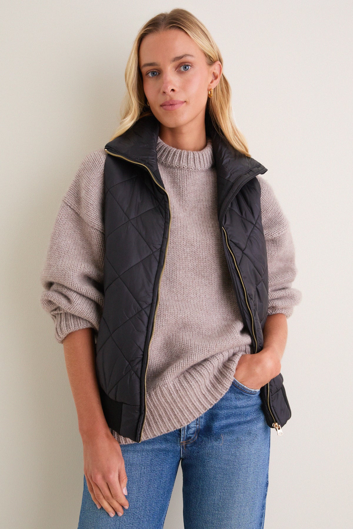 Black Jackson Quilted Vest