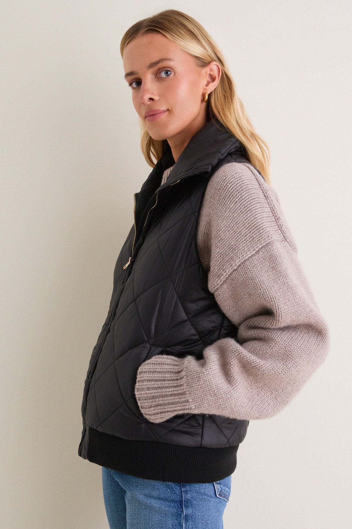 Black Jackson Quilted Vest