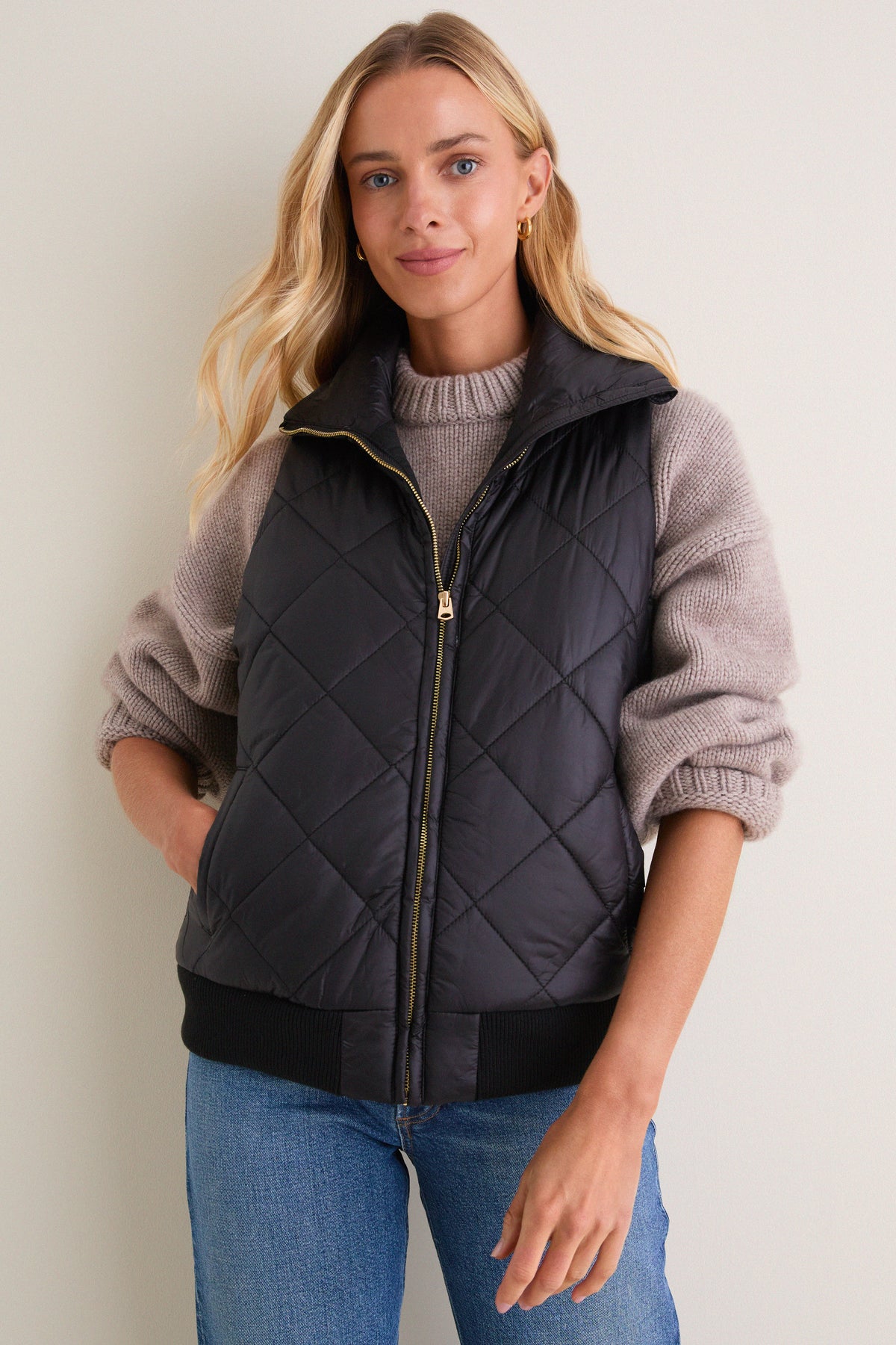 Black Jackson Quilted Vest
