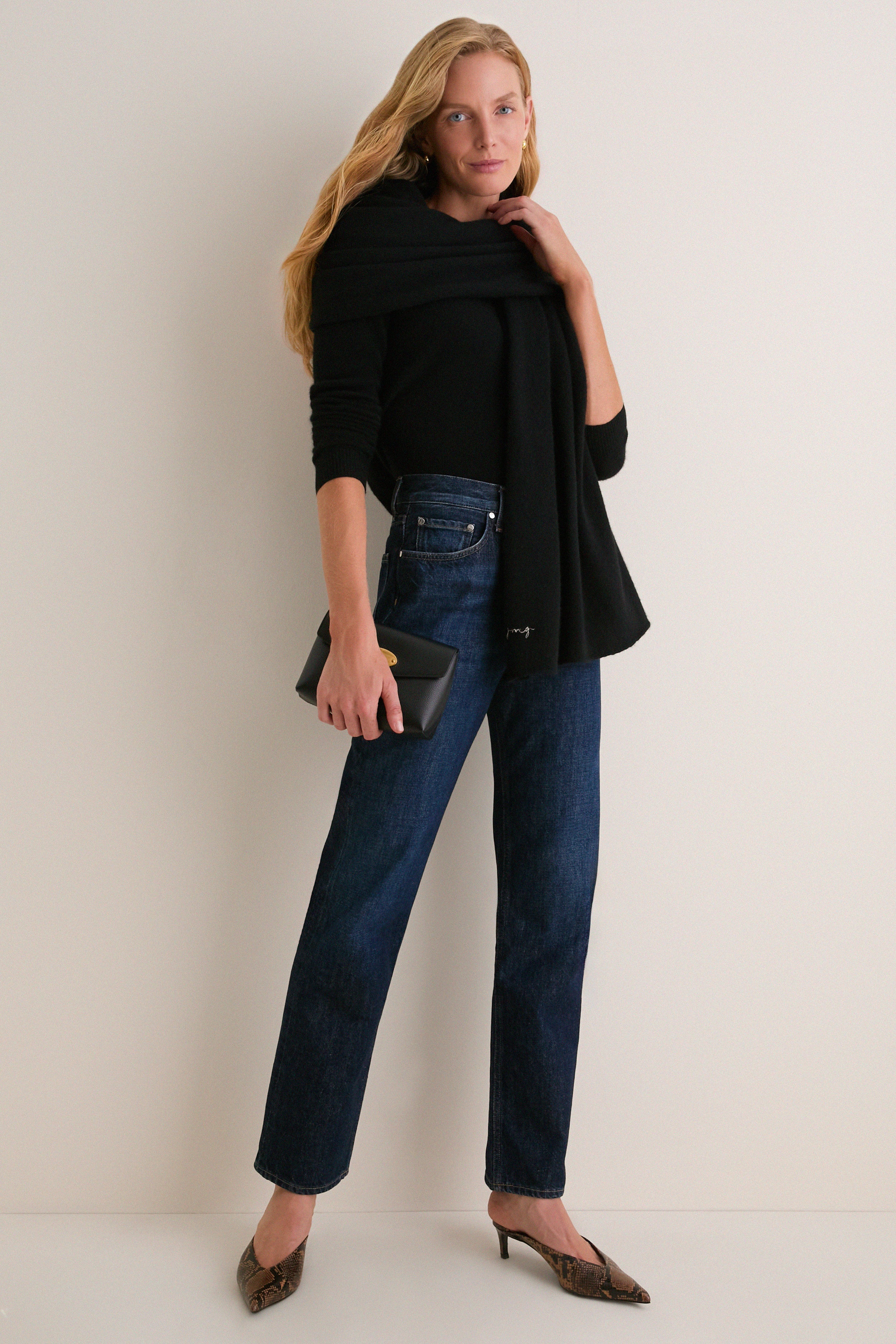 Noir Cashmere Blanket Scarf