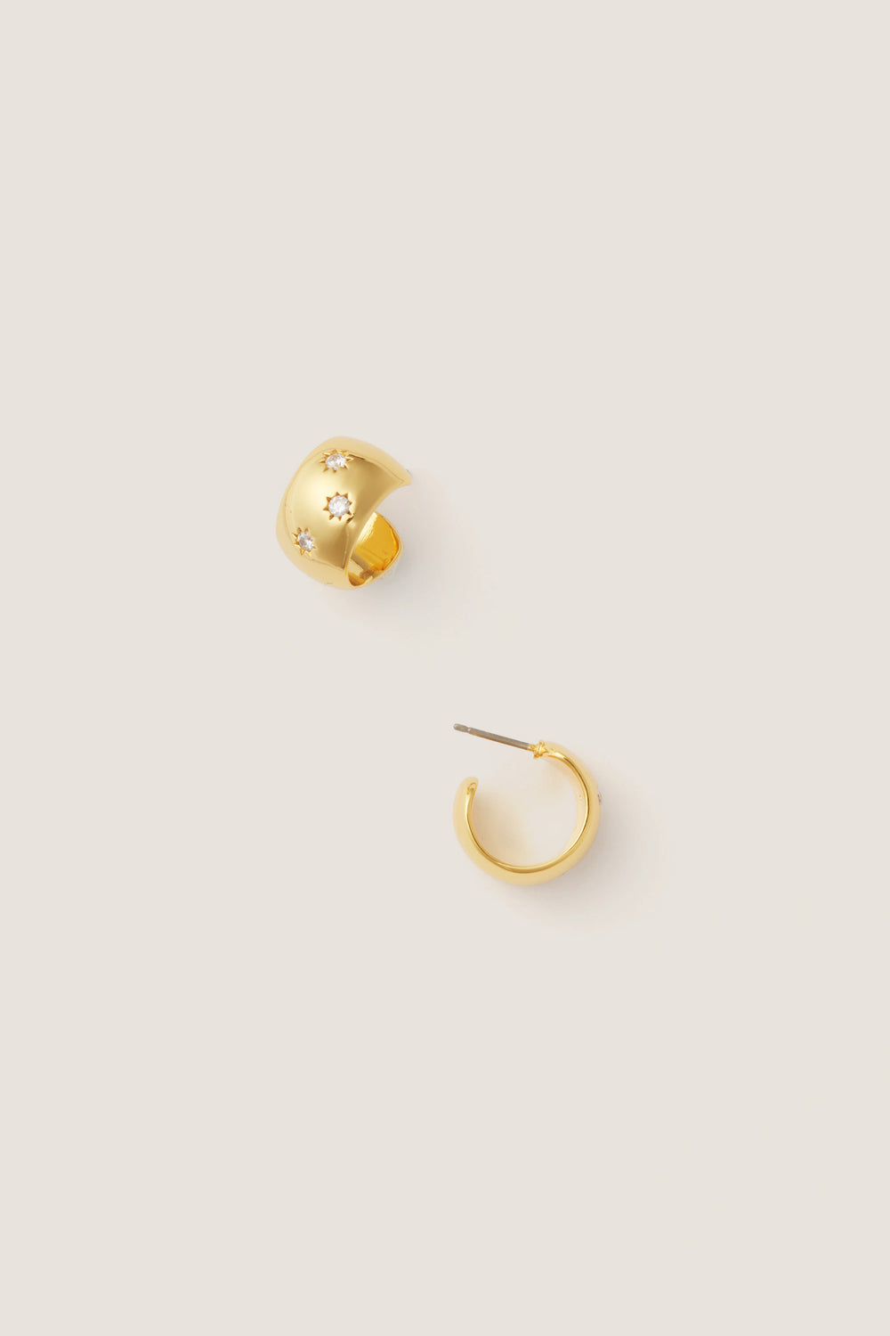 Starry Night Gold Huggie Earrings