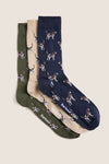 Forest Mist Pointer Dog Socks Gift Box