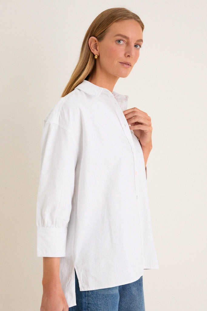 White Oxford Adair Boyfriend Shirt