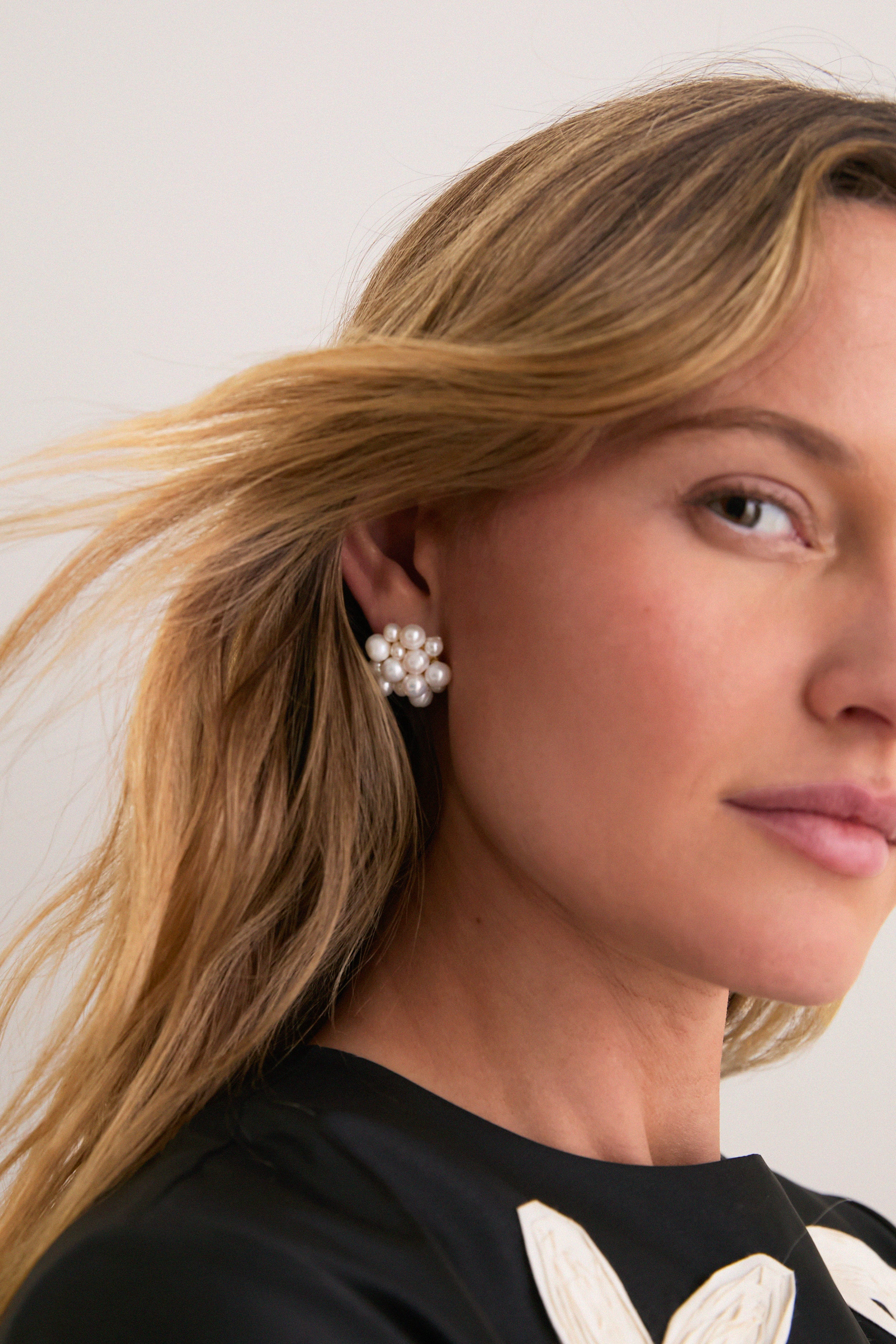 Pearl Cluster Earrings