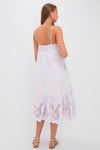 Lilac Iyla Soutache Slip Midi Dress
