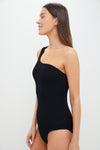 Black Nancy Swim One Shoulder One Piece