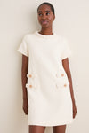 Pearl White Tweed Jackie Dress