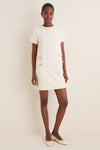 Pearl White Tweed Jackie Dress