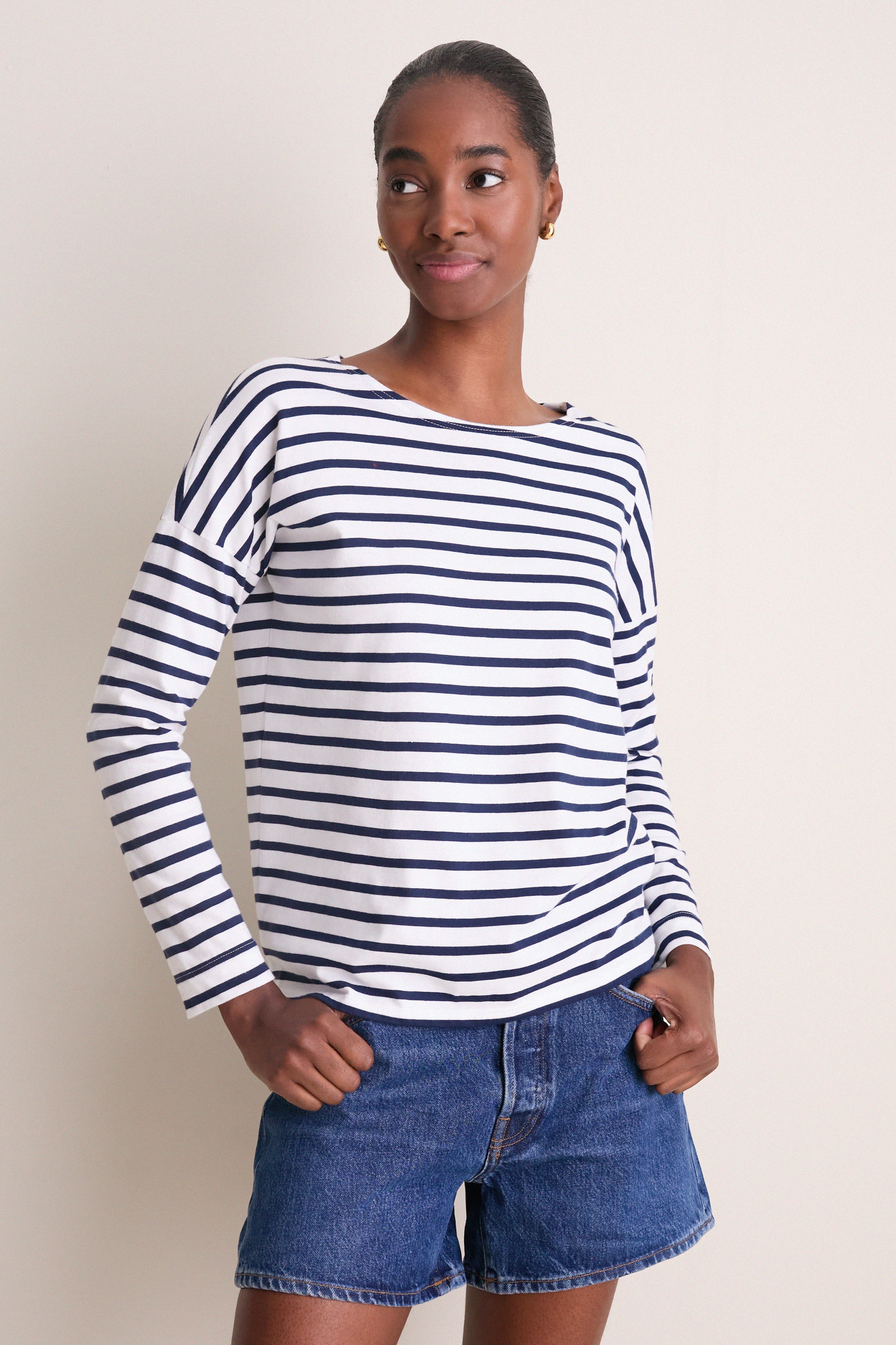 Neige-Marine Minquiers Moderne Shirt | Saint James