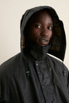 Navy Classic Waxed Cotton Jacket Hood