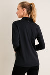 Black Long Sleeve Performance Jersey Caroline Polo