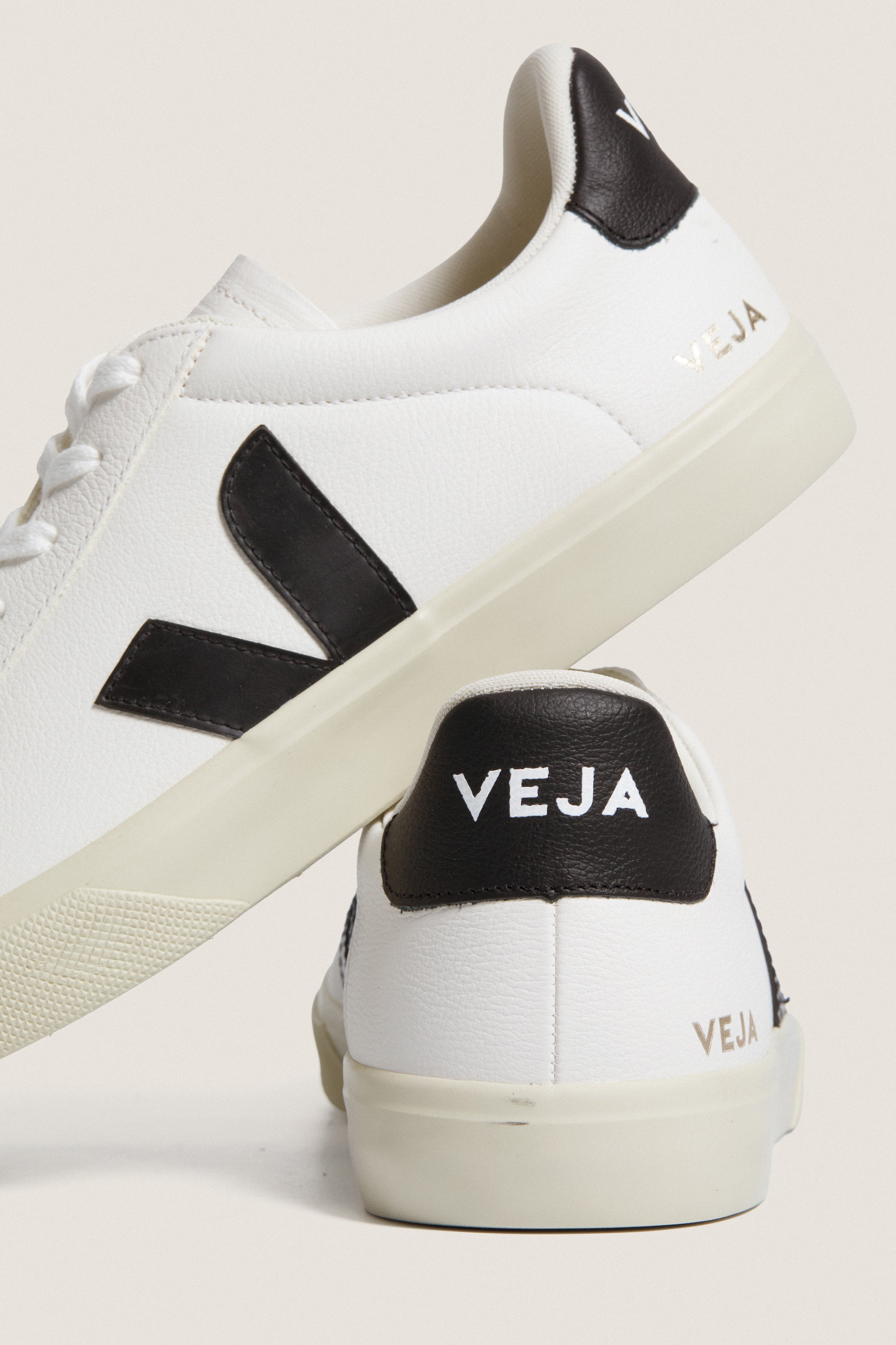 Mens Extra White Black Campo Sneakers | VEJA