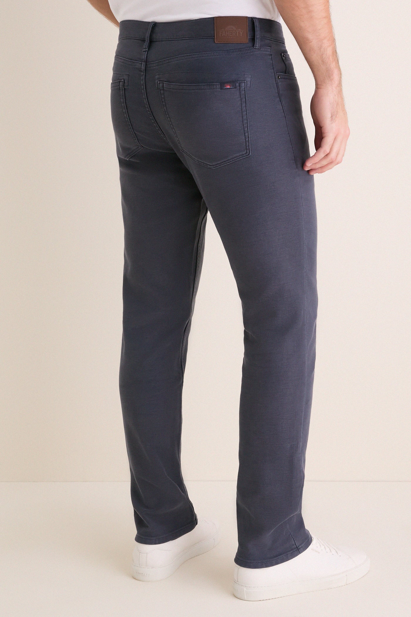 Navy Stretch Terry 5 Pocket