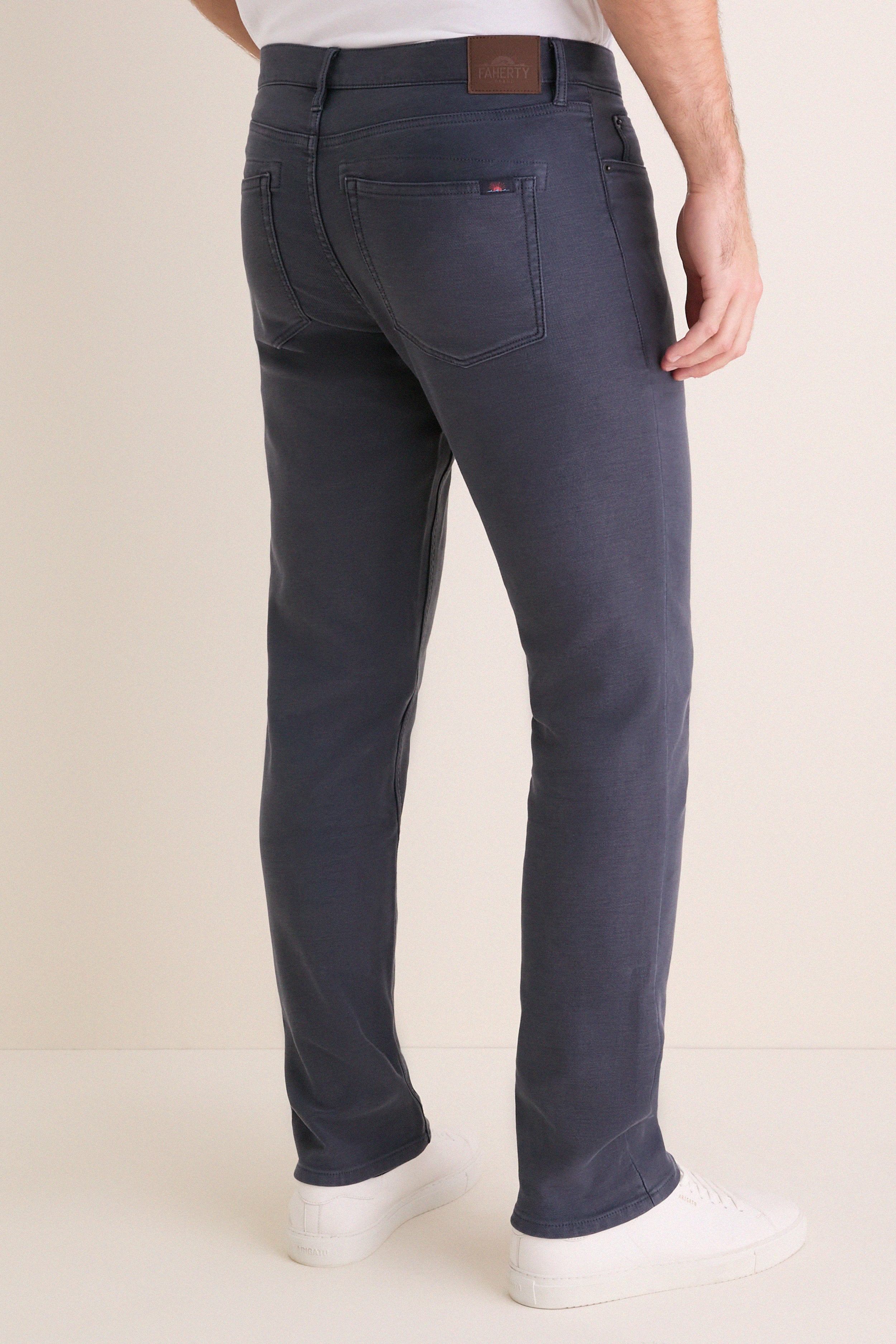 Navy Stretch Terry 5 Pocket