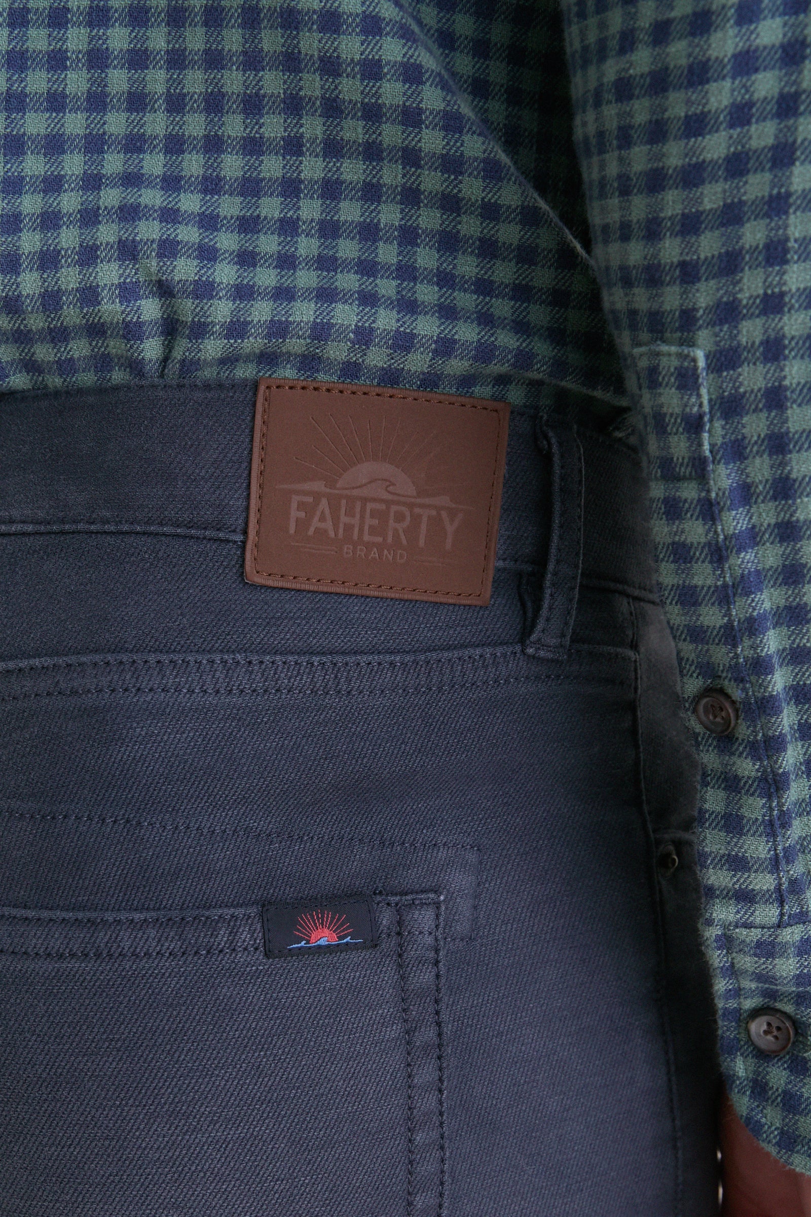 Navy Stretch Terry 5 Pocket