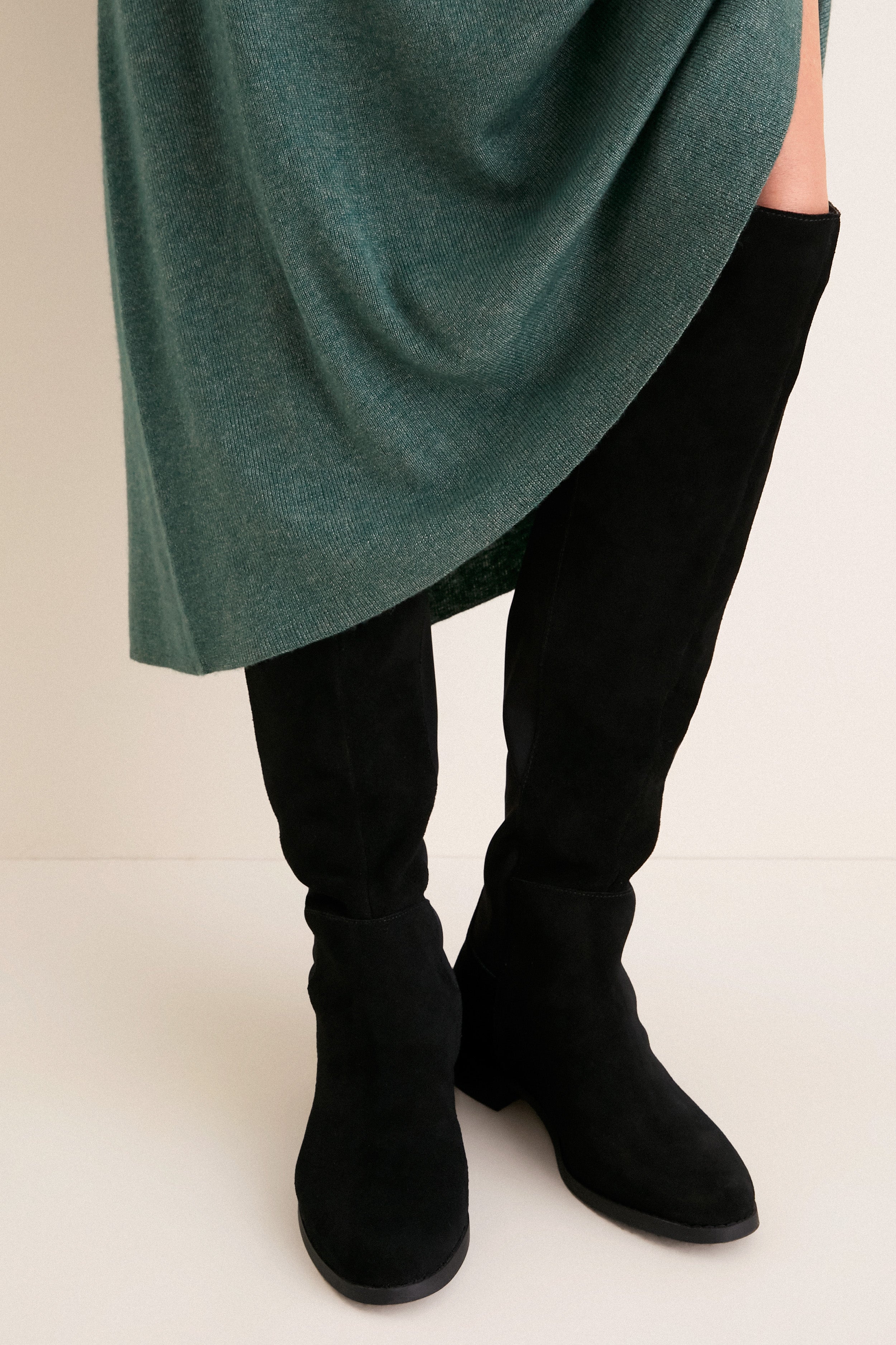 Exclusive Black Suede Waterproof Velma Boots