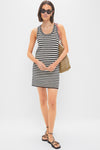Black and Ivory Stripe Arie Dress