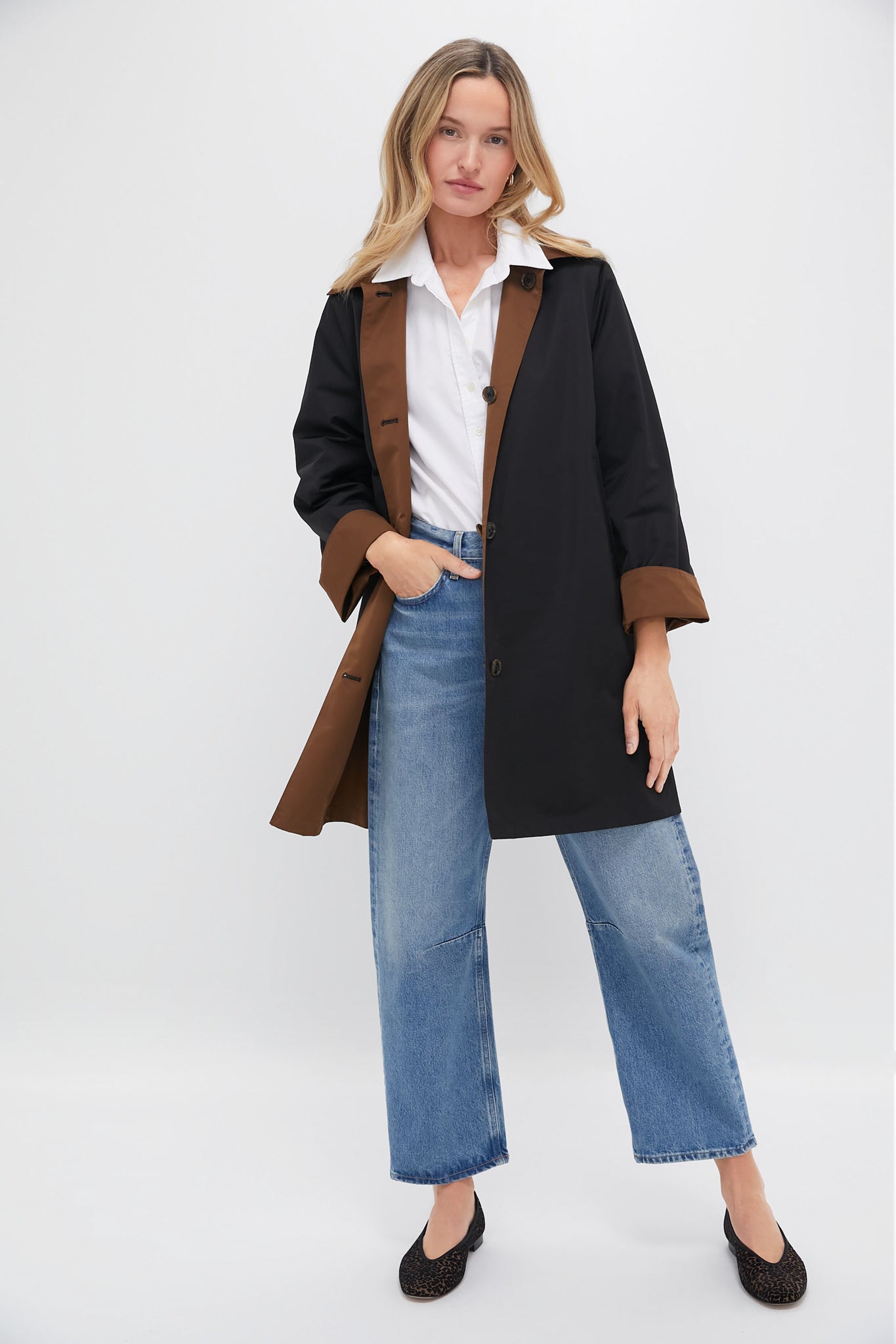 Brown and Black Water Resistant Reversible Winston Jacket