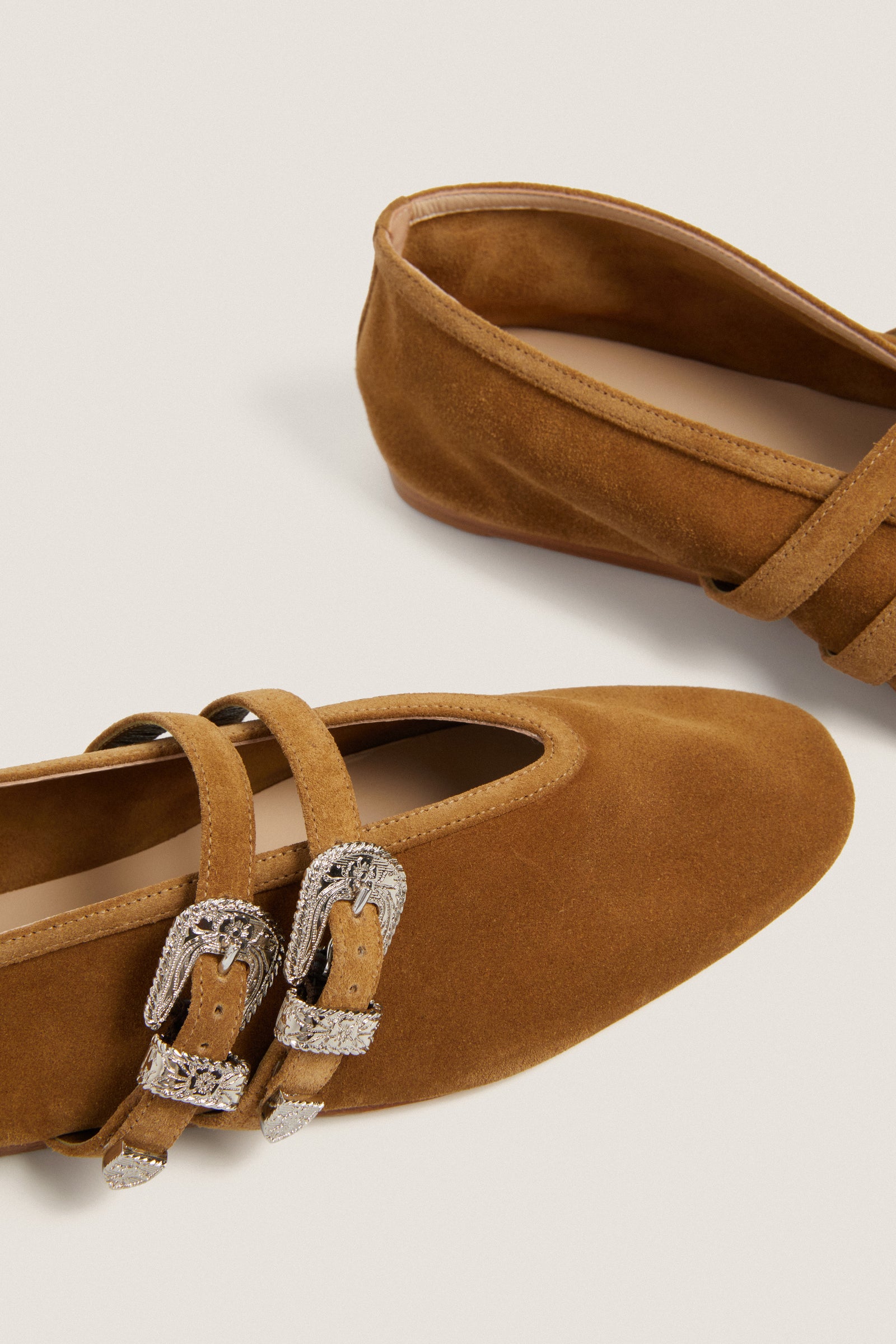 Taupe Claudia Ballet Slippers