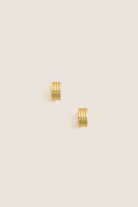 Gold Infinity Huggie Earrings