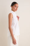 White Sleeveless Essentials Shirt