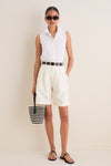 White Sleeveless Essentials Shirt