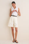 White Sleeveless Essentials Shirt