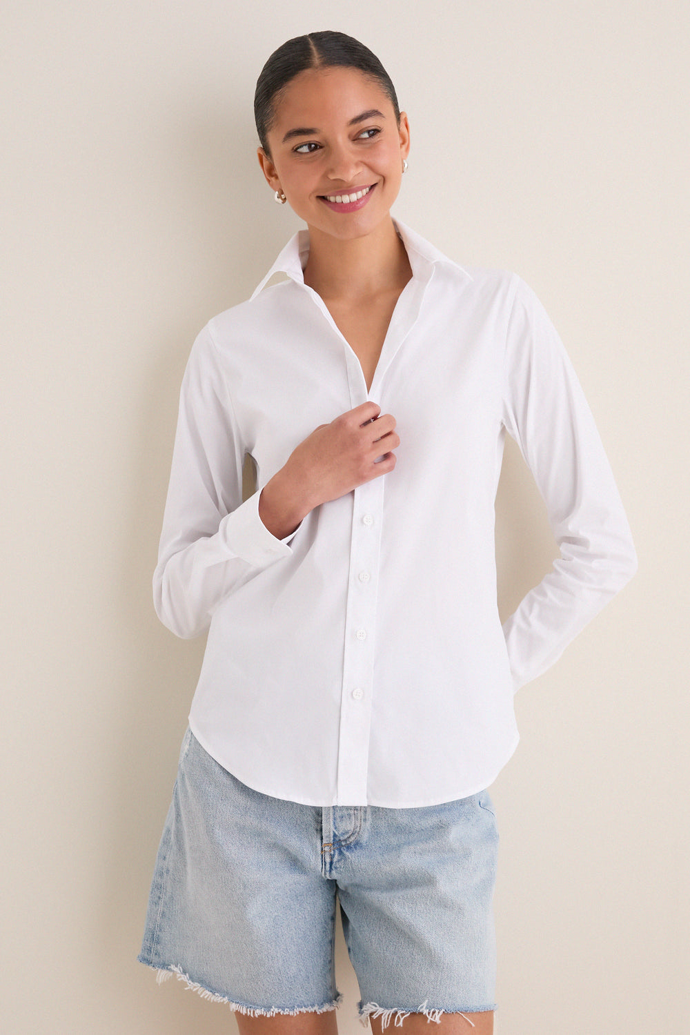 The Shirt by Rochelle Behrens White Long Sleeve Essentials Shirt White / M The Shirt by Rochelle Behrens White Long Sleeve Essentials Shirt White / M