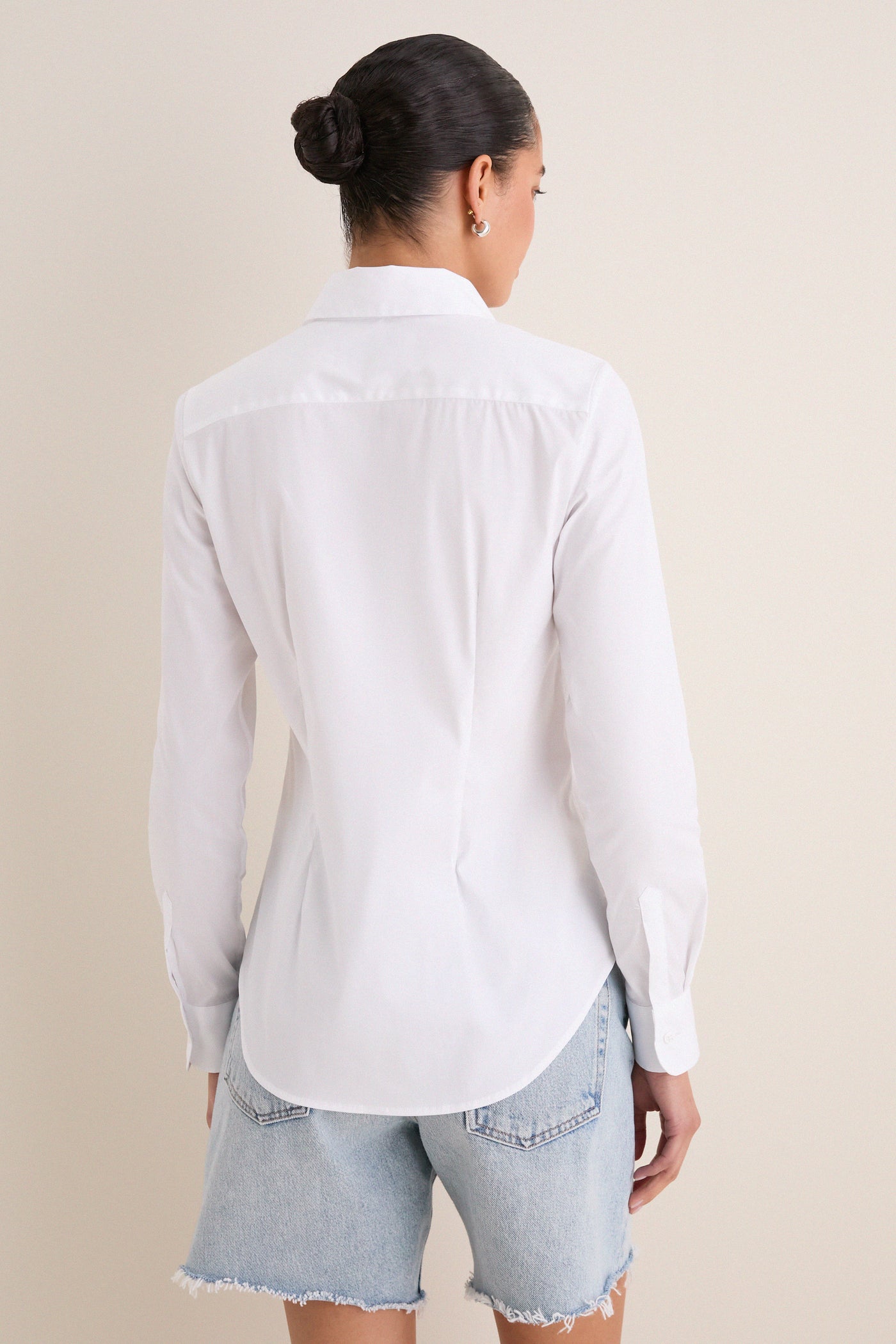 White Long Sleeve Essentials Shirt