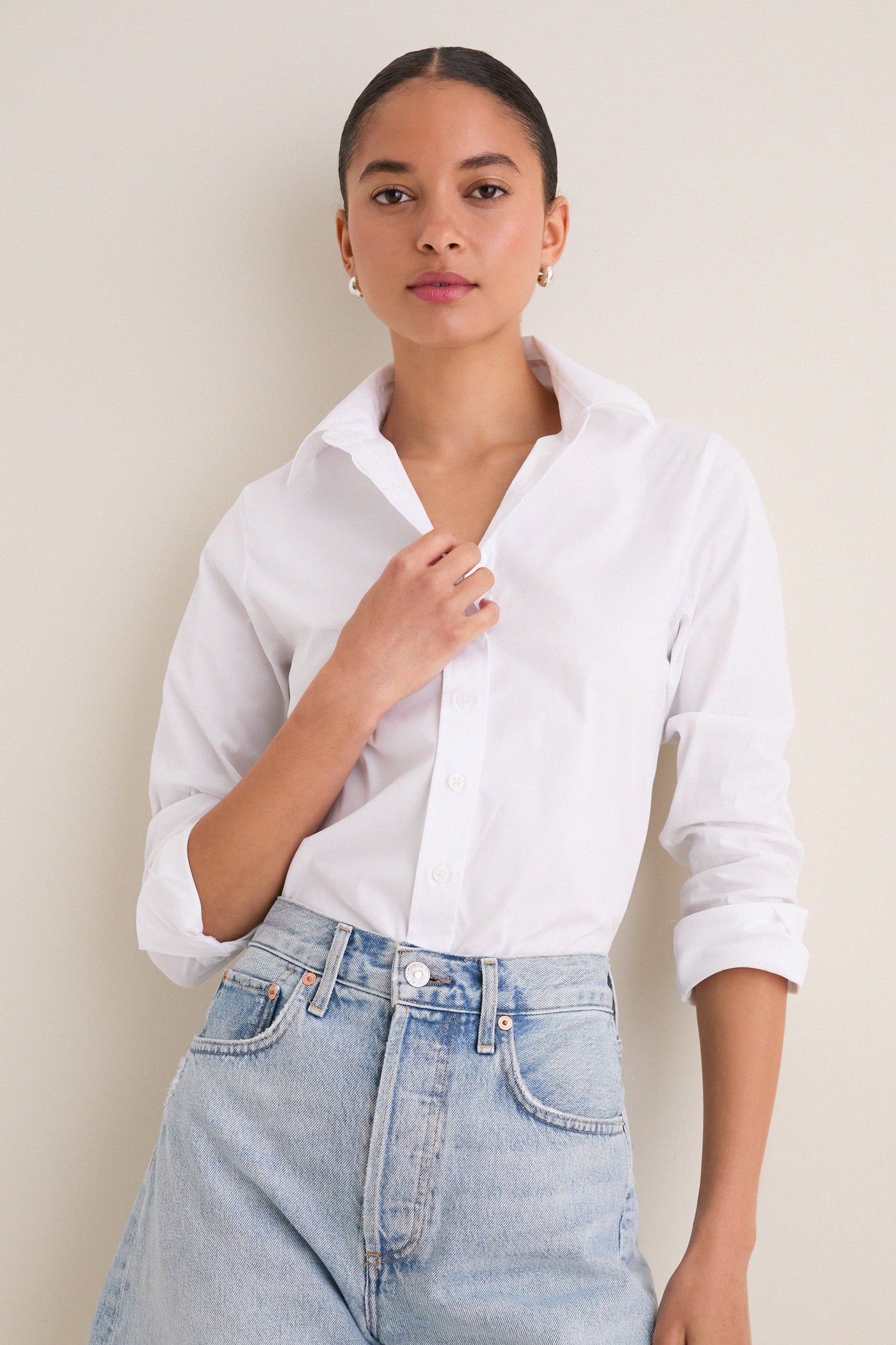 The Shirt by Rochelle Behrens White Long Sleeve Essentials Shirt White / M The Shirt by Rochelle Behrens White Long Sleeve Essentials Shirt White / M