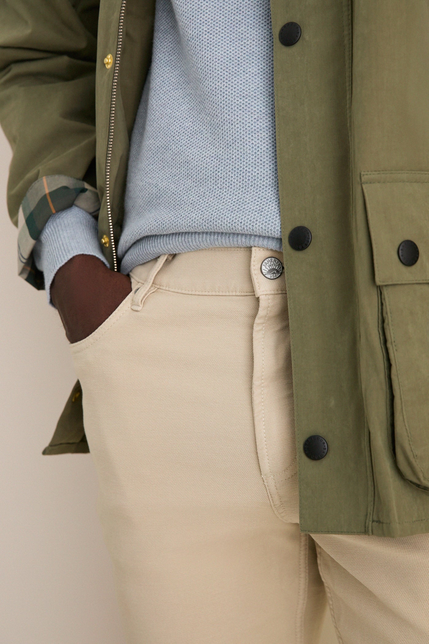 Stone Stretch Terry 5 Pocket