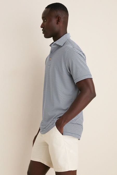 Navy Hales Performance Jersey Polo