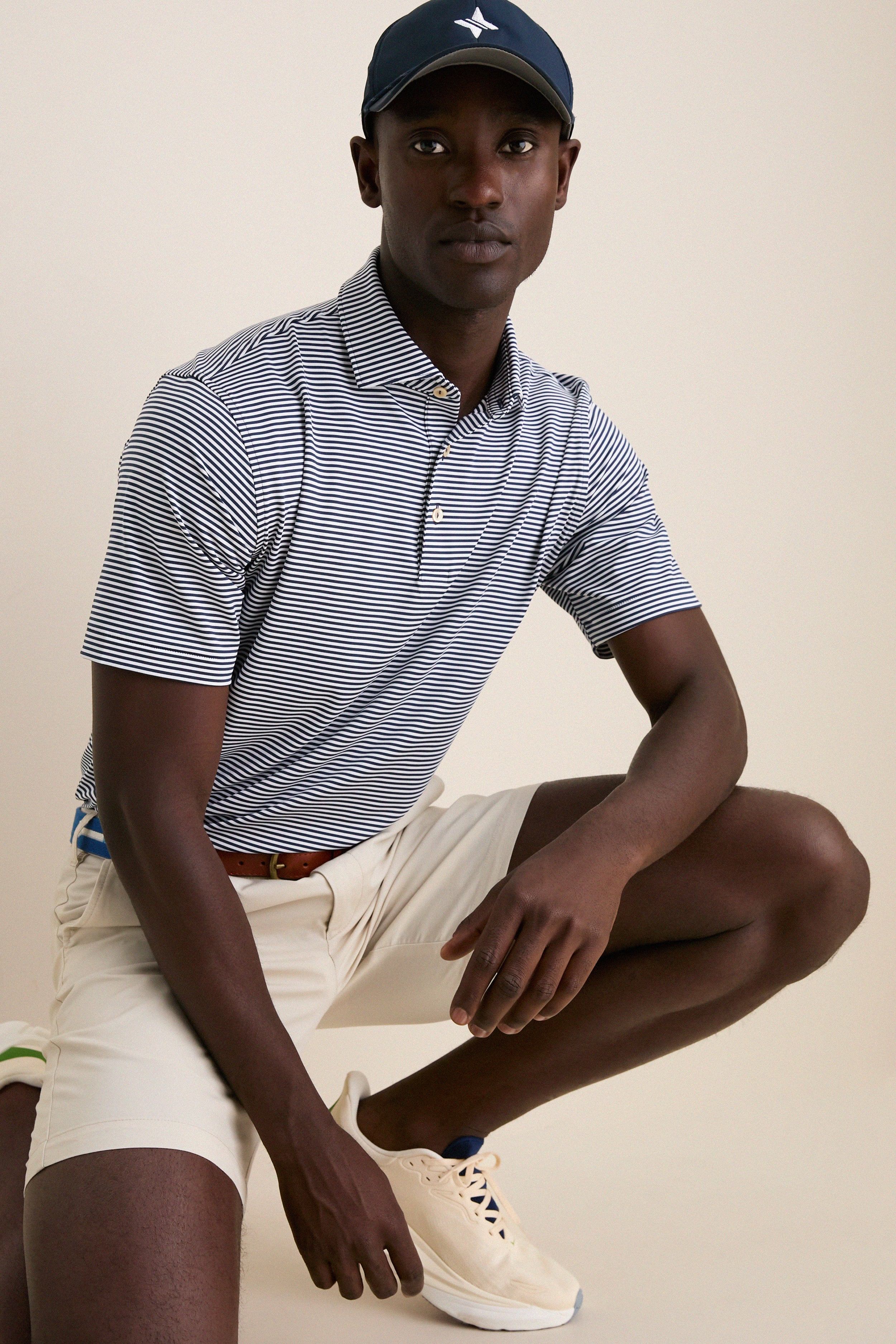Navy Hales Performance Jersey Polo