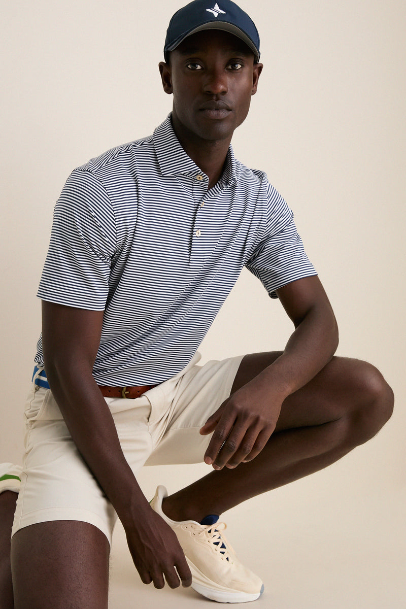 Navy Hales Performance Jersey Polo