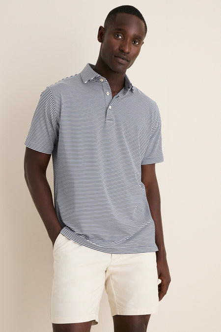 Navy Hales Performance Jersey Polo