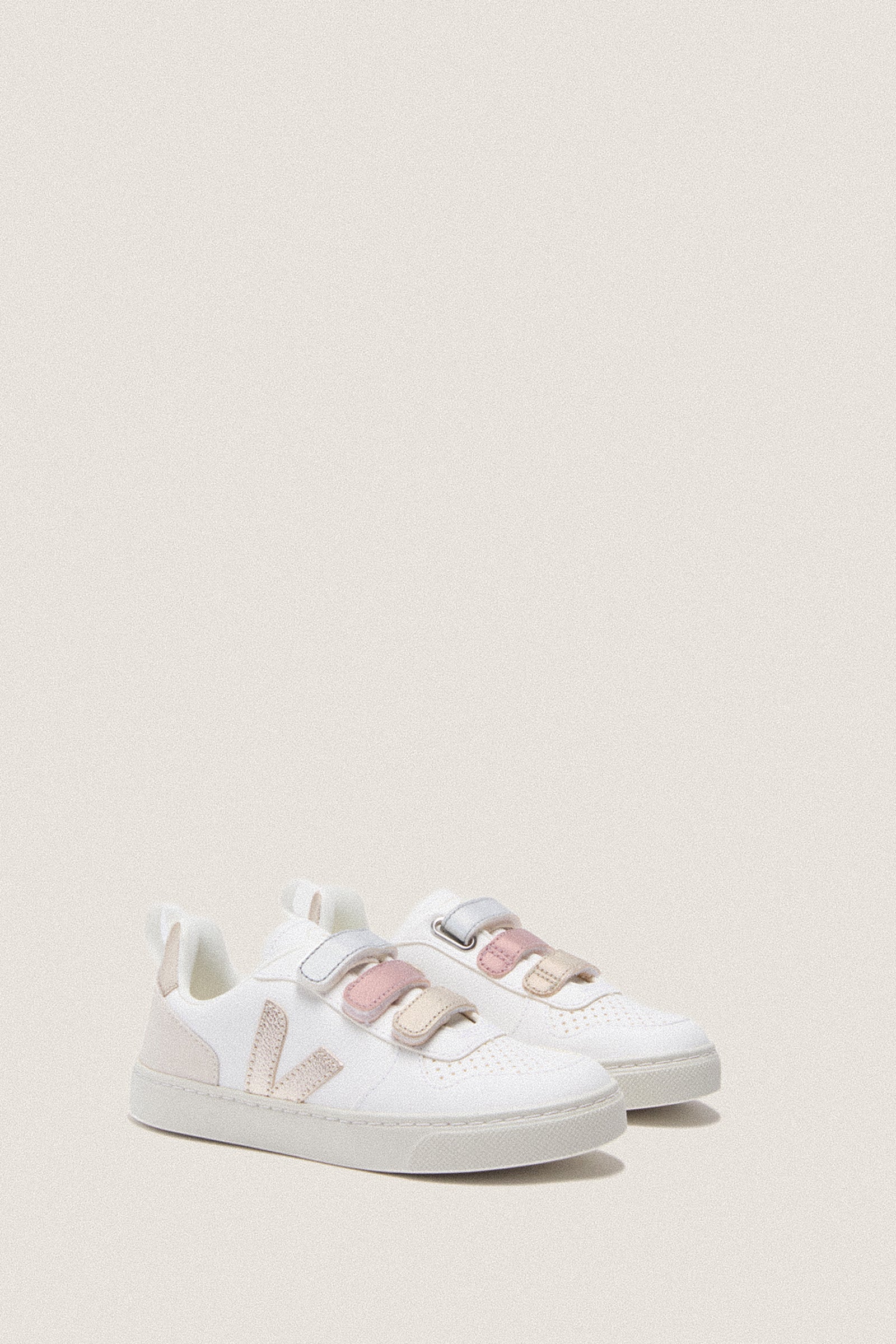 Kids Multicolor Extra White Shiny Small V-10 Sneakers