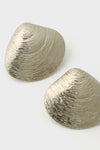 Antique Silver Clam Shell Earrings