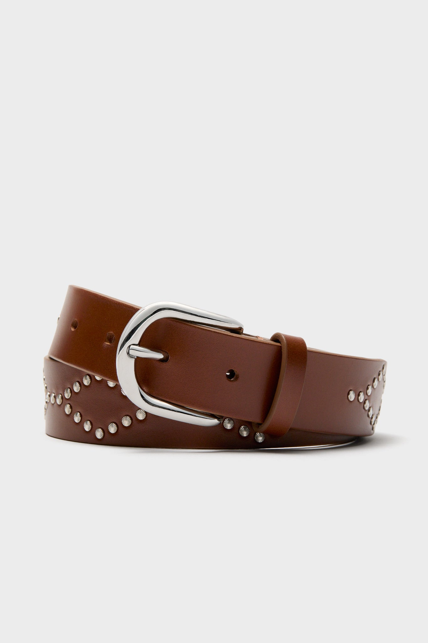 Cognac and Silver Liliana Belt