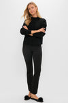 Black Vegan Suede Long Ashford Pants
