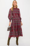 Red Plaid Ivy Maxi Dress