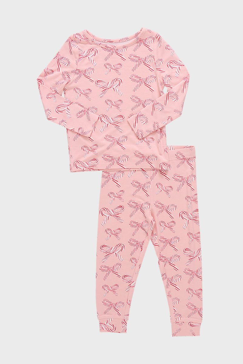 Candy Cane Bows Bamboo PJ Set