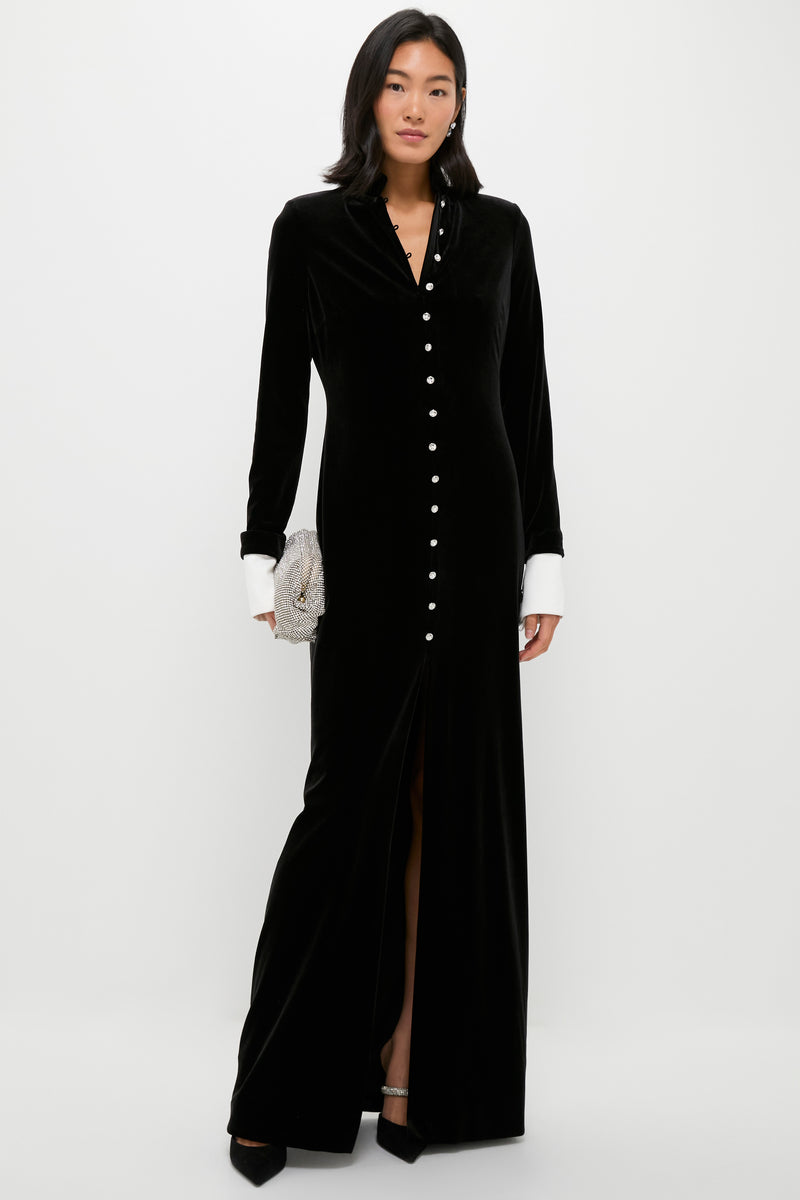 Black Velvet Loretta Dress